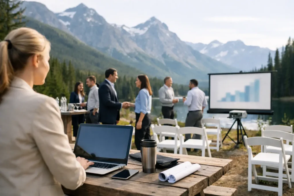 Supporting Corporate Business Events in Remote Locations